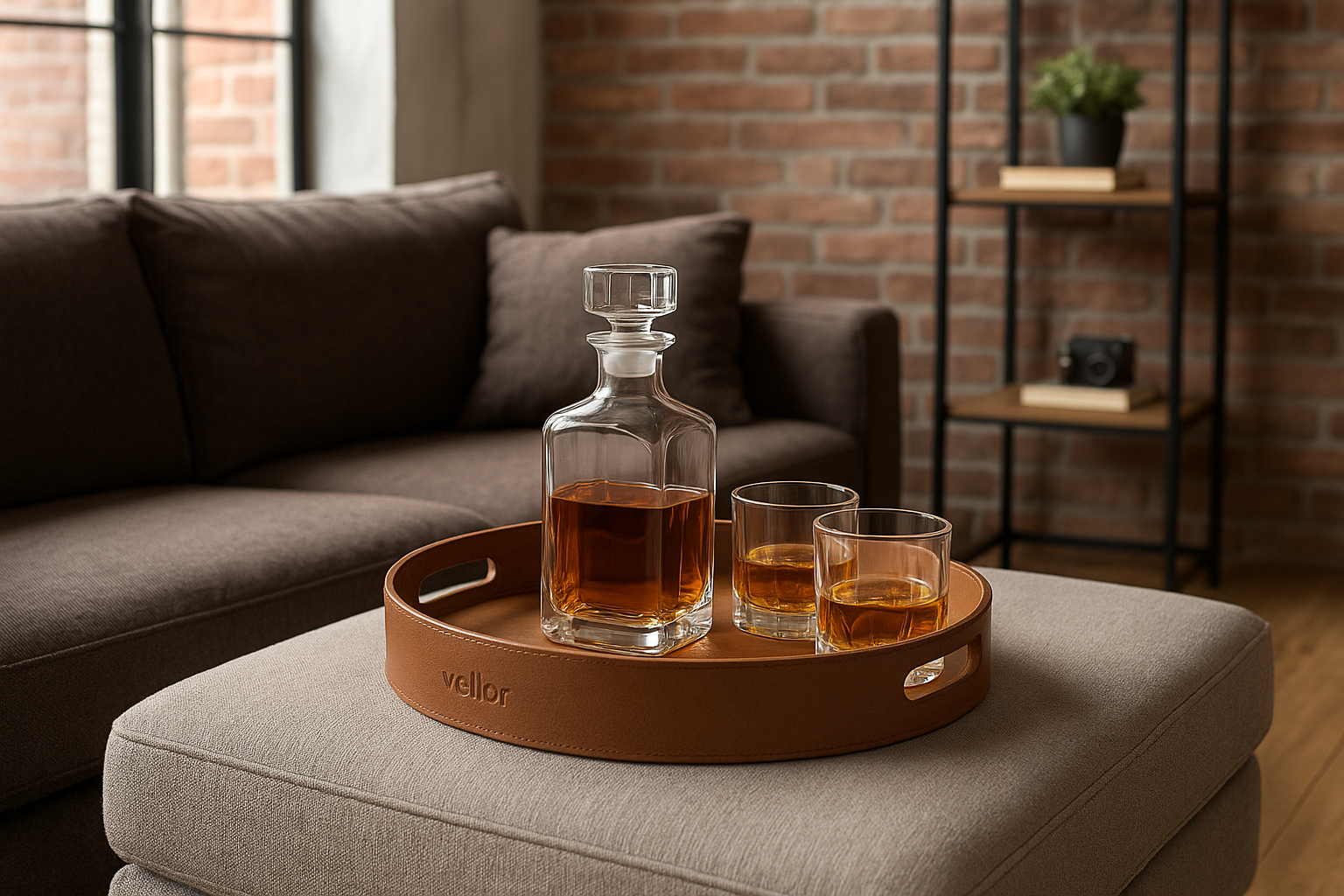Augusta Leather Serving Tray