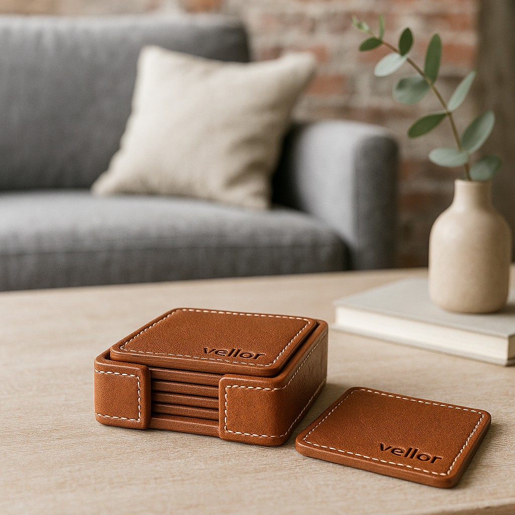 Sonora Leather Coasters Set of 6