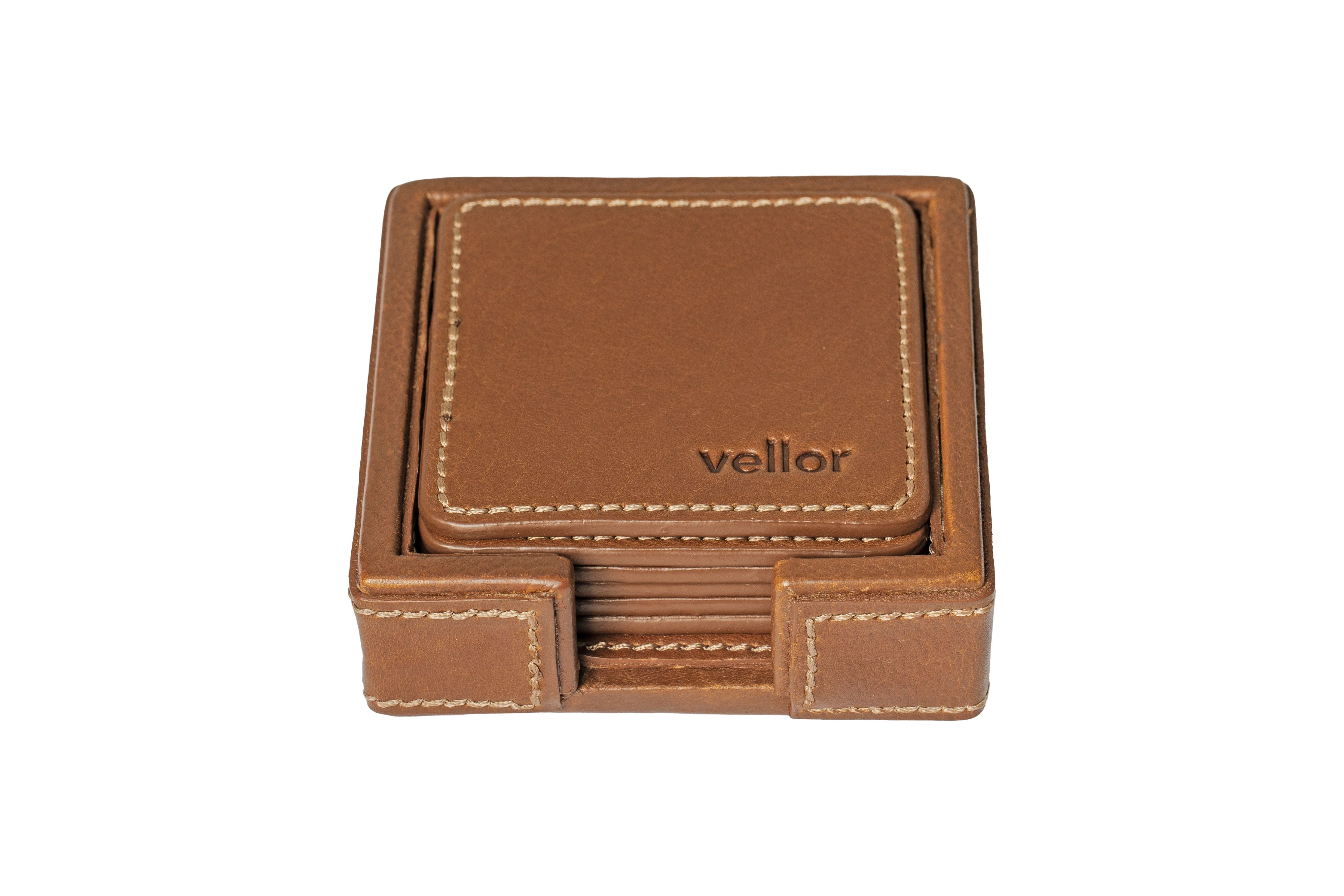 Sonora Leather Coasters Set of 6