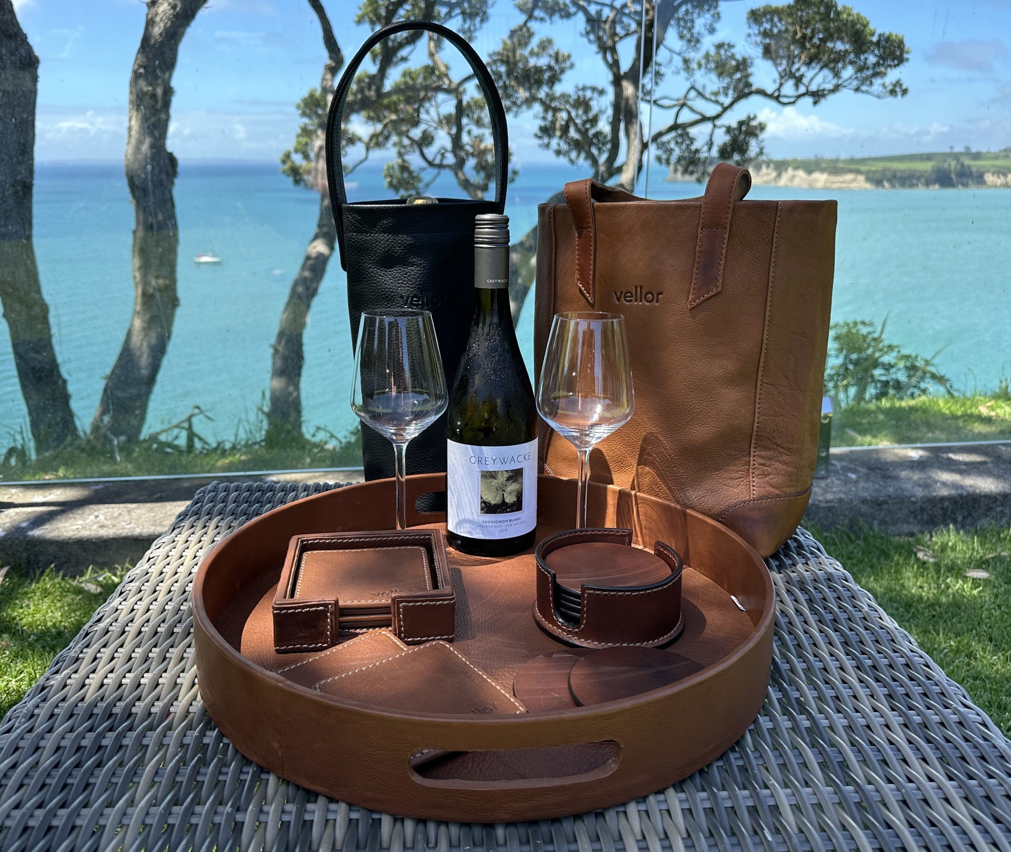 Augusta Leather Serving Tray