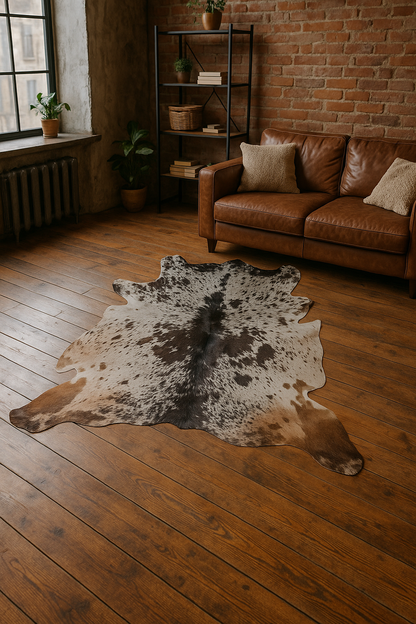 Chocolate & White Hide Rug
